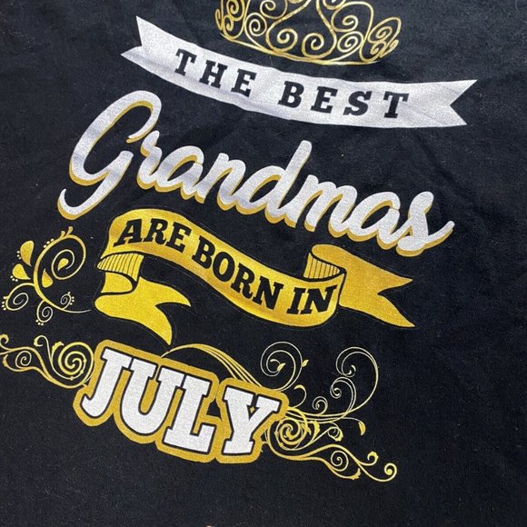 It's My Birthday Funny Women Grandma's July Happy Birthday T-Shirt Black Size L - Picture 7 of 7